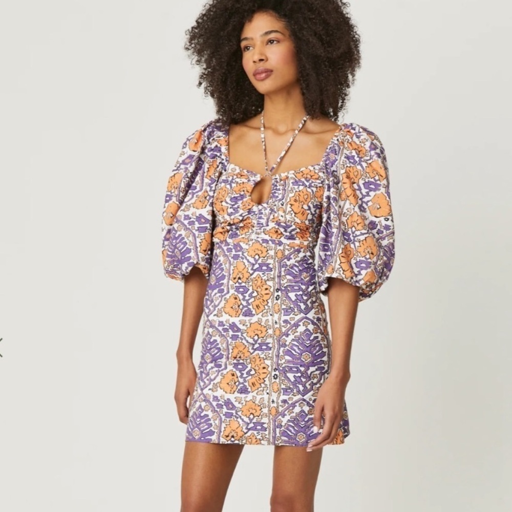 NWT Rhode 6 Jeanne Mango Grande Dress